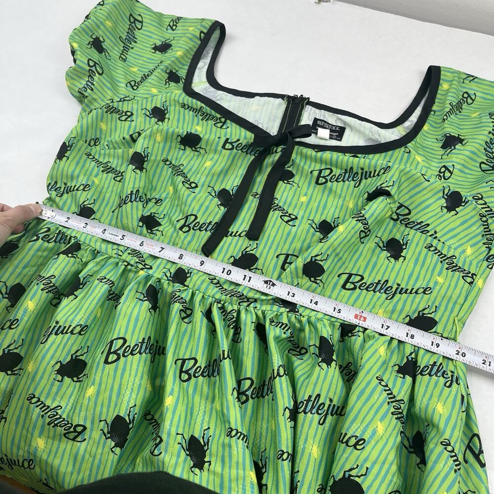 Unique Vintage Beetlejuice Crawling Critters Insect Hannah Swing Dress 2X Plus - Picture 10 of 15